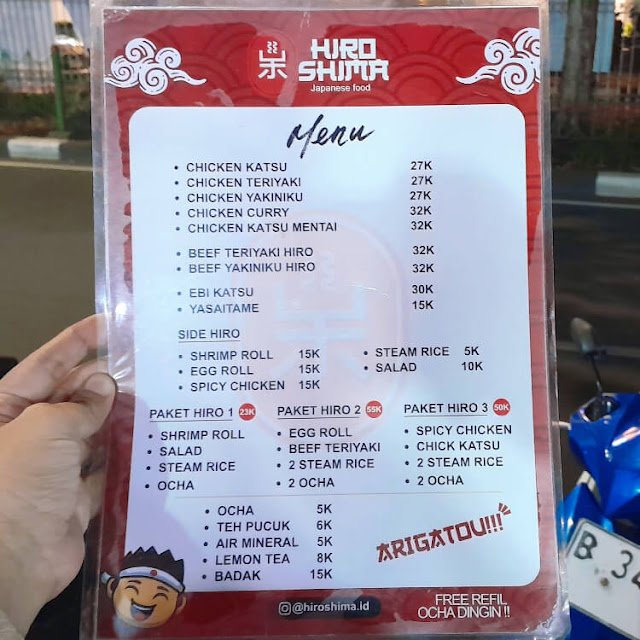 daftar menu hiroshima rawamangun