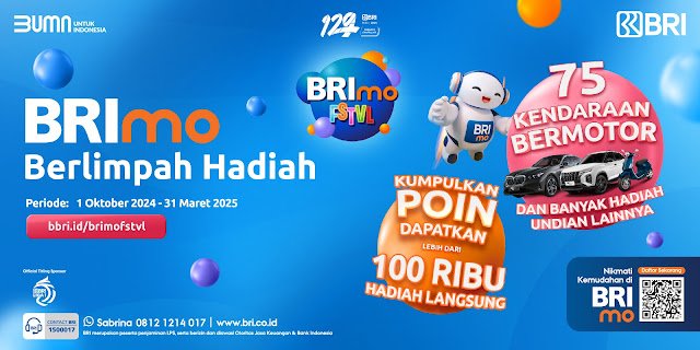 Aplikasi BRImo berlimpah hadiah